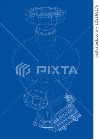 Industrial tank. Vector rendering of 3d 128169176