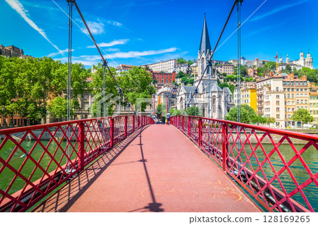 Lyon, France in a beautiful summer day 128169265