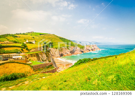 Zumaia coast, Pais Vasco Spain 128169306