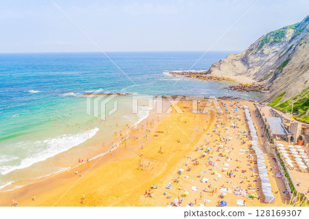 Zumaia coast, Pais Vasco Spain Zumaia coast, Pais Vasco Spain 128169307