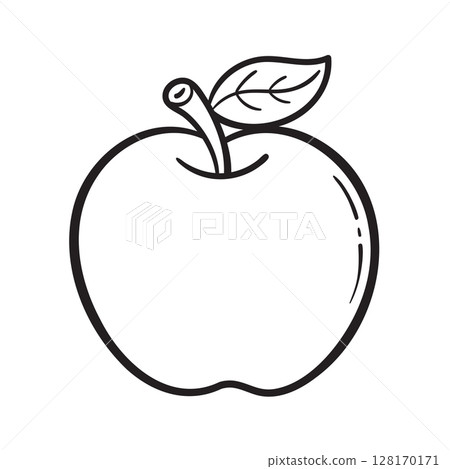 Doodle Vector Illustration of Apple in Cartoon Style 128170171