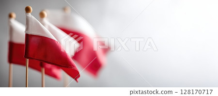 Polish Flags Showcased in a Thoughtfully Minimalistic Setting for Enhanced Aesthetic Appeal Polish Flags Showcased in a Thoughtfully Minimalistic Setting for Enhanced Aesthetic Appeal 128170717