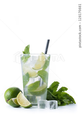 Classic Mojito Cocktail with Lime and Mint Classic Mojito Cocktail with Lime and Mint 128170881