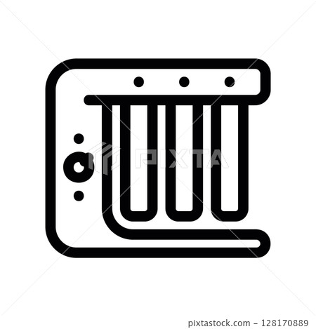 Under sink multi stage water filtration system, line art icon 128170889