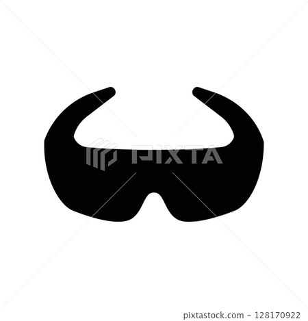 Protective safety glasses icon for eye protection, simple design 128170922