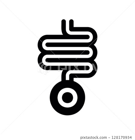 Human intestines icon representing the digestive system Human intestines icon representing the digestive system 128170934