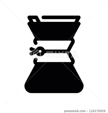Pour over coffee maker icon for manual drip brewing method Pour over coffee maker icon for manual drip brewing method 128170939