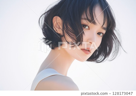 黑短髮美女“AI生成圖像” 128173047