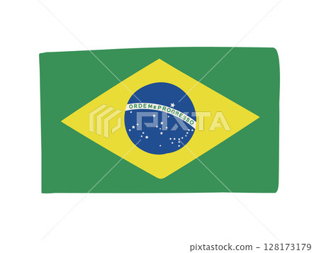 Brazilian flag illustration material Brazilian flag illustration material 128173179