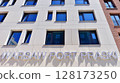 Warsaw, Poland. 22 June 2025. Urban landscape.  Neon sign with the inscription: Warsaw Port Praski. 128173250