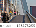 Cycling on the streets of Rotterdam 128173255