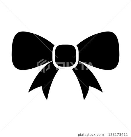 Bow silhouette for decoration 128173411