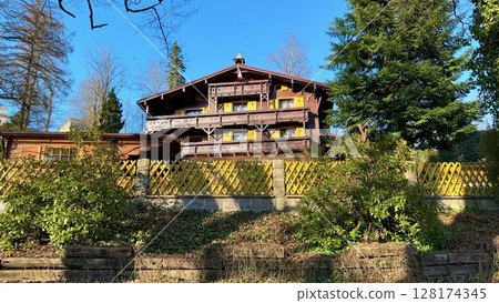 A Charming Country House Nestled in Nature, Surrounded by a Peaceful and Tranquil Setting A Charming Country House Nestled in Nature, Surrounded by a Peaceful and Tranquil Setting 128174345
