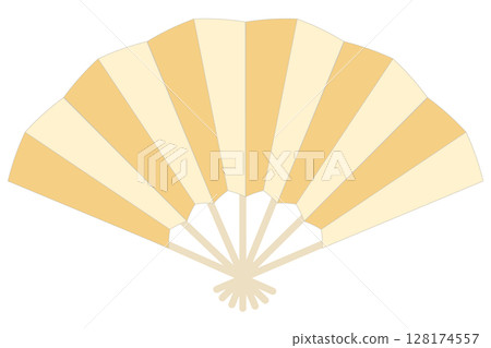 金色扇子的插圖素材簡單圖示向量 128174557
