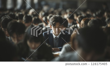 入學考試競爭激烈的形象 128175405