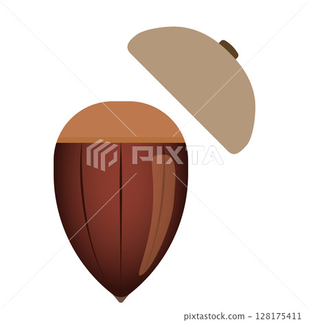 Simple acorn vector illustration_04 Simple acorn vector illustration_04 128175411