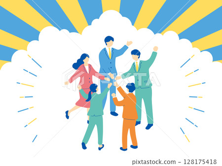 形成圈子的企業人 形成圈子的企業人 128175418