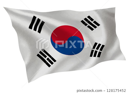 South Korea country flag silk icon South Korea country flag silk icon 128175452