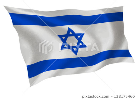 以色列國旗絲綢圖標 以色列國旗絲綢圖標 128175460