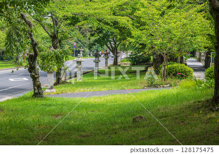 滋賀縣大津市比叡山延歷寺的寺院之鄉坂本 128175475