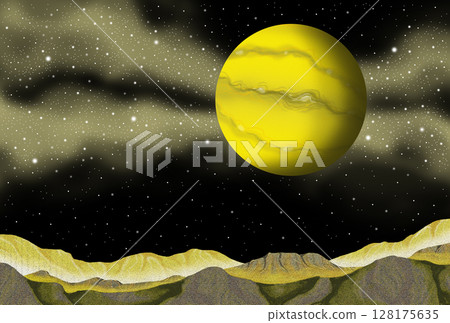 太空——天體、行星、岩石、山脈、氣體星雲 128175635
