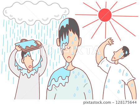 環境問題－暴雨、酷熱、天氣突變、惡劣天氣 128175644