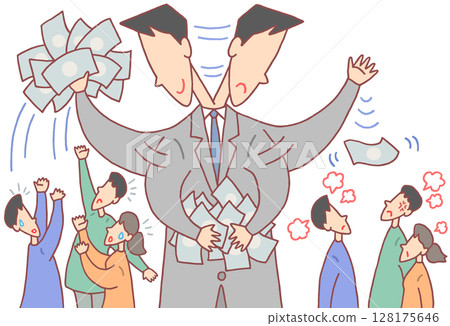 Social issues - Taxation, exploitation, repayment, income redistribution, low returns 128175646