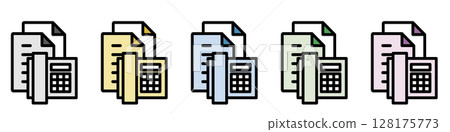 插圖圖示素材集：文件檔099 128175773