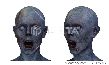 Male zombie face 128175917