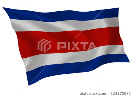 哥斯達黎加國旗絲綢圖標 128175985