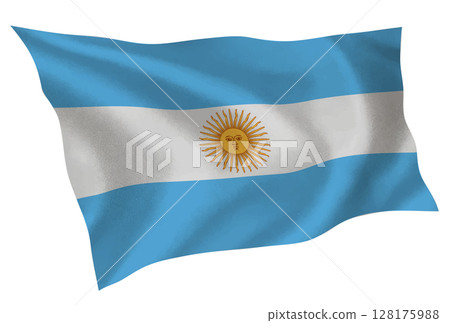 阿根廷國旗絲綢圖標 128175988