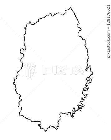 地圖（岩手縣）空白地圖 128176021