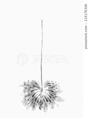 手持煙火，手繪單色插圖 128176386