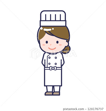 廚師/對角線/女性 28 128176737