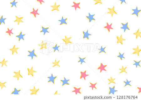 Color stars confetti background. Splash effect banner. Vector abstract illustration with blurred drops of rain for wallpaper, wrapping paper, backdrop, poster, card etc 128176764