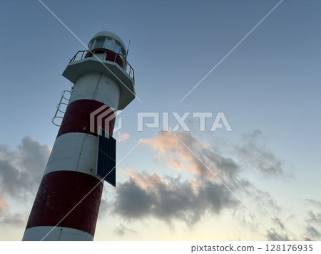 Punta Cancun Lighthouse in Cancun, Mexico 128176935