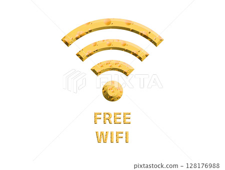 Wi-Fi 標記、起司、免費 wifi 插圖、圖示、象形圖 128176988