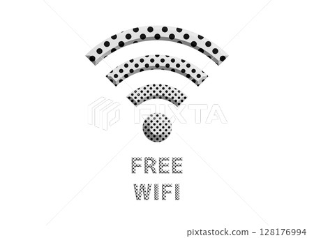 Wi-Fi mark Black dot free wifi illustration icon pictogram 128176994