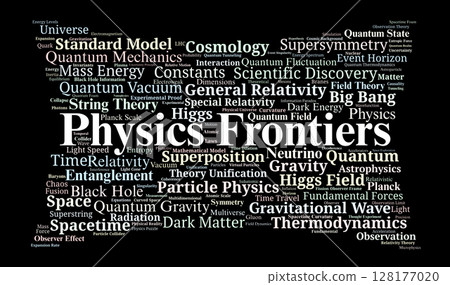 Physics Frontiers Word Cloud. Exploring Breakthrough Concepts In Modern Physics Physics Frontiers Word Cloud. Exploring Breakthrough Concepts In Modern Physics 128177020