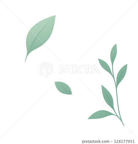 治癒水波紋和樹葉 128177051