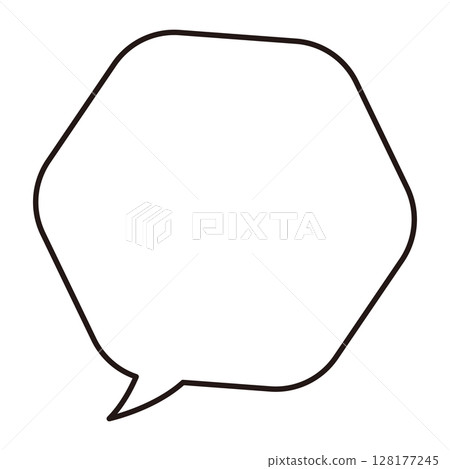 Simple speech bubble 3: hexagon 128177245