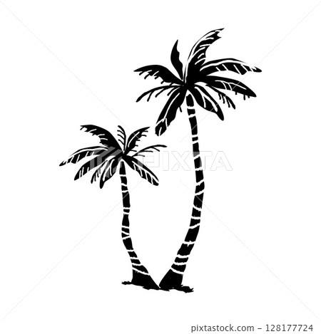 棕櫚樹剪影 128177724