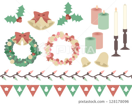 Christmas decoration item collection | Warm and cute winter accessories 128178096