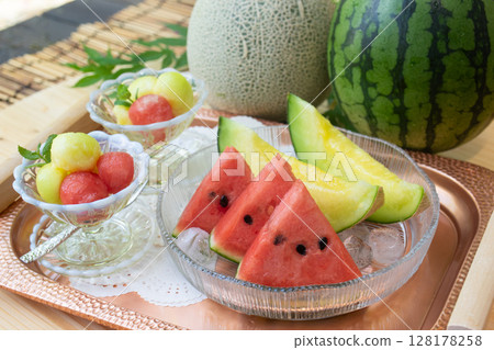 Chilled Watermelon and Melon from Japan (1) Chilled Watermelon and Melon from Japan (1) 128178258