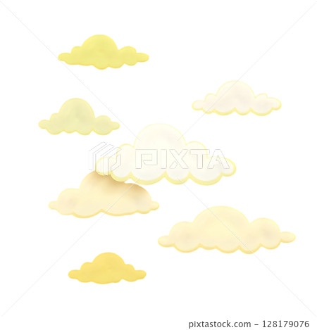 vector illustration of clouds isolated on white background 128179076
