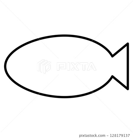簡單的魚形對話泡泡 128179137