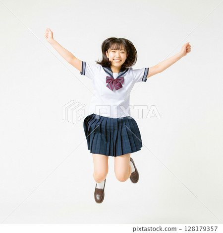 girl, young girl, jumping 128179357