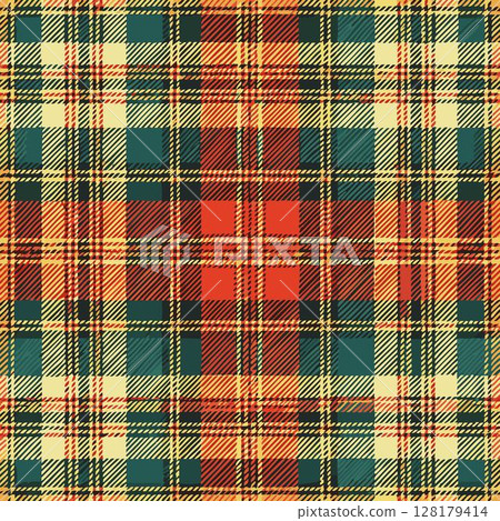 seamless tartan plaid background pattern with traditional colors. vector illustration. seamless tartan plaid background pattern with traditional colors. vector illustration. 128179414