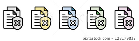 Illustration icon material set: Document file 116 Illustration icon material set: Document file 116 128179832