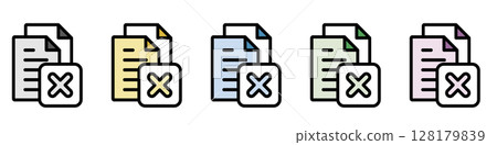 Illustration icon material set: Document file 123 Illustration icon material set: Document file 123 128179839